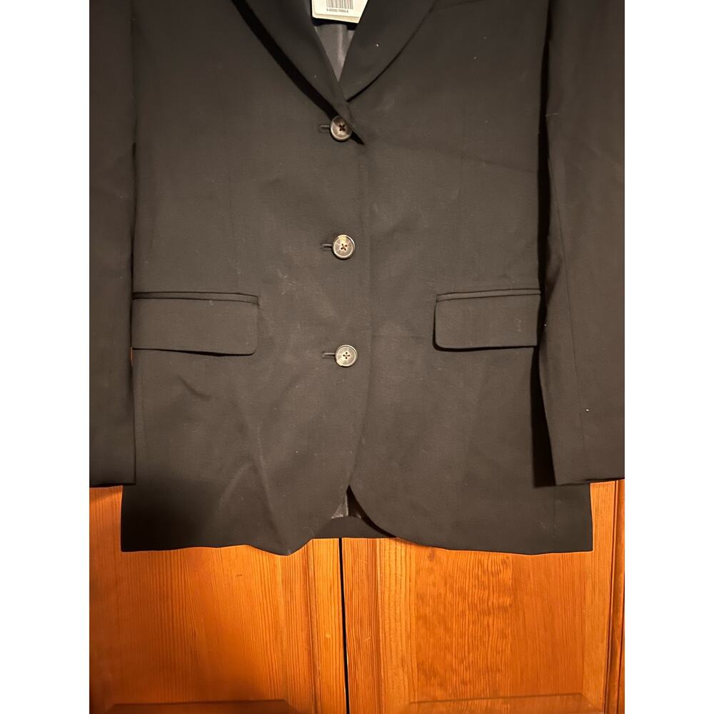 NWT Everlane Women's The ’80s Italian Wool Blazer Jacket Minimalist Black SZ 00 - Picture 5 of 11